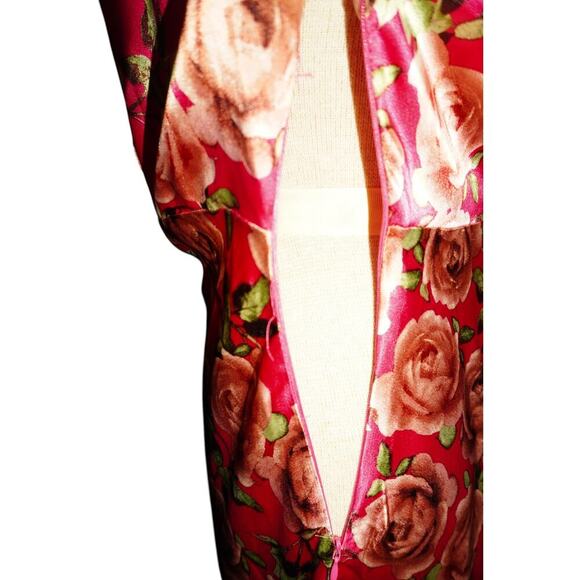 Wild Fable XXL Rose Print Satin Dress Pink Floral Sleeveless - Picture 8 of 14